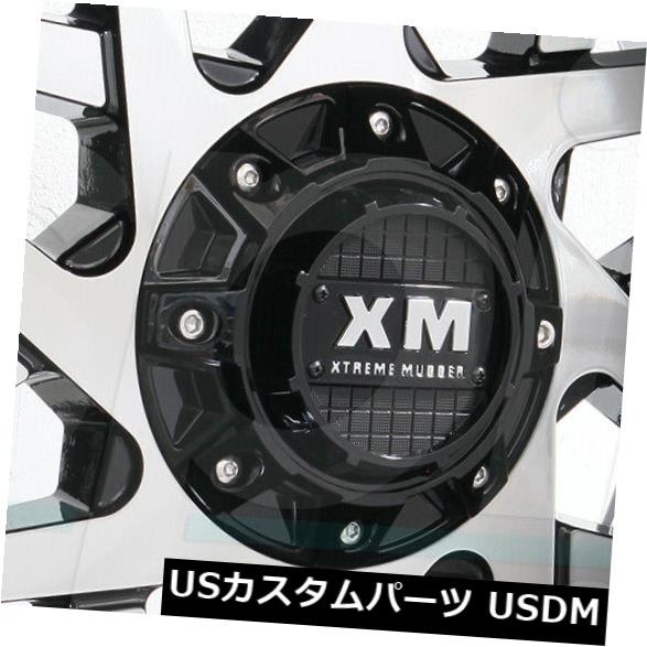 海外輸入ホイール 20x10 Xtreme Mudder XM313 5x115 / 5x5 / 5x12 7 0グロスブラックマシンホイールRセット（4） 20x10 Xtreme Mudder XM313 5x115/5x5/5x127 0 Gloss Black Machine Wheels R Set(4) 【並行輸入品】