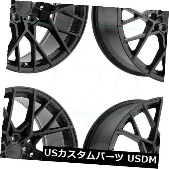 海外輸入ホイール 17x8 TSW Sebring 5x108 40マットブラックホイールリムセット(4) 17x8 TSW Sebring 5x108 40 Matte Black Wheels Rims Set(4) 【並行輸入品】