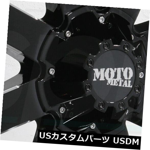 海外輸入ホイール 17x10 Moto Metal MO962 8x170 -24ブラックミルドホイールリムセット（4） 17x10 Moto Metal MO962 8x170 -24 Black Milled Wheels Rims Set(4) 【並行輸入品】