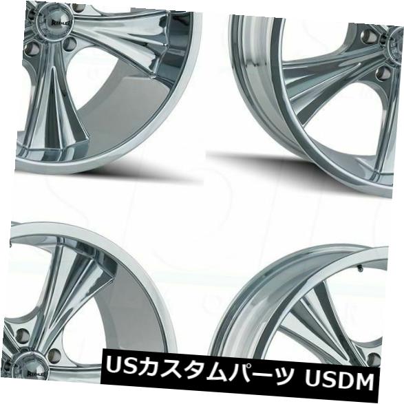 海外輸入ホイール 18x9.5 Ridler 651 5x114.3 0クロームホイールリムセット(4) 18x9.5 Ridler 651 5x114.3 0 Chrome Wheels Rims Set(4) 【並行輸入品】