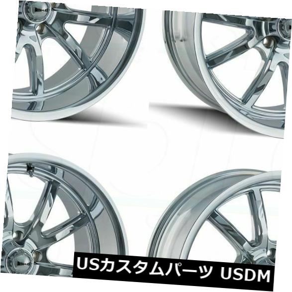 海外輸入ホイール 18x9.5 Ridler 650 5x5 / 5x127 0クロームホイールリムセット（4） 18x9.5 Ridler 650 5x5/5x127 0 Chrome Wheels Rims Set(4) 【並行輸入品】
