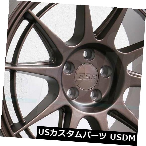海外輸入ホイール 18x9.5 / 18x10.5 ESR SR13 5x120 35/15ブロンズホイールリムセット（4） 18x9.5/18x10.5 ESR SR13 5x120 35/15 Bronze Wheels Rims Set(4) 【並行輸入品】