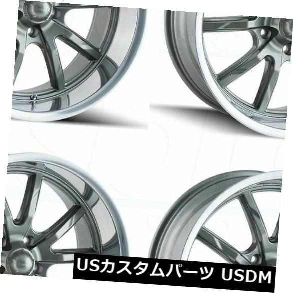 海外輸入ホイール 20x8.5 / 20x10 Ridler 650 5x5 / 5x127 0/0 Gunmetal Wheels Rims Set（4） 20x8.5/20x10 Ridler 650 5x5/5x127 0/0 Gunmetal Wheels Rims Set(4) 【並行輸入品】