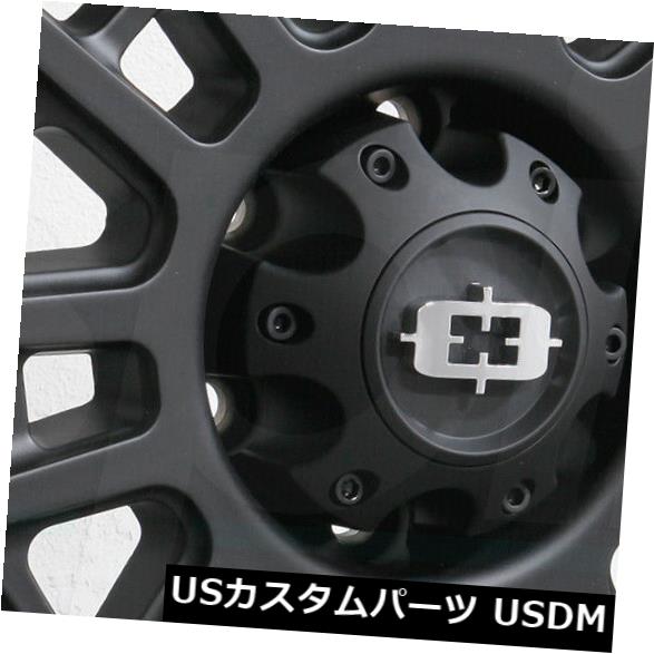 海外輸入ホイール 20x9 Vision 418 Widow 8x6.5 / 8x165.1 12サテンブラックホイールリムセット（4） 20x9 Vision 418 Widow 8x6.5/8x165.1 12 Satin Black Wheels Rims Set(4) 【並行輸入品】