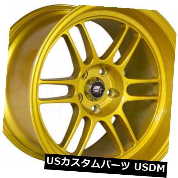 海外輸入ホイール 18x11 MST鈴鹿5x120 10ゴールドホイールリムセット（4） 18x11 MST Suzuka 5x120 10 Gold Wheels Rims Set(4) 【並行輸入品】