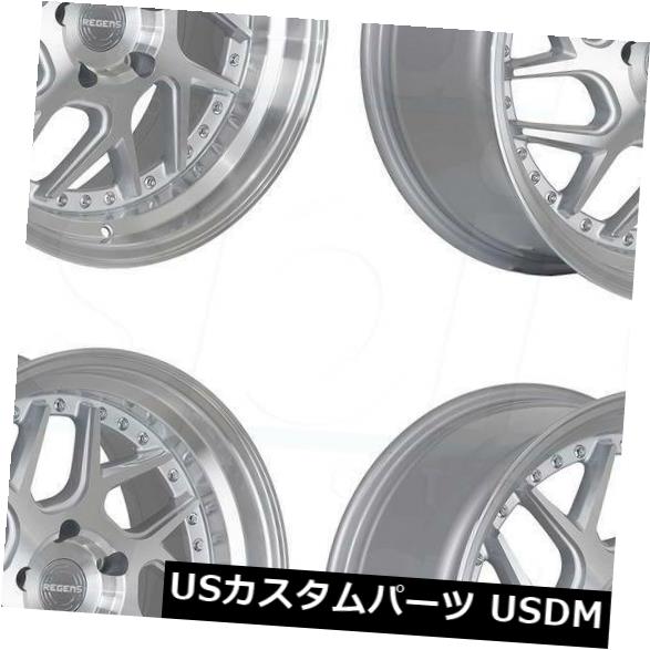 海外輸入ホイール 18x8.5 / 18x9.5 Regen5 R33 5x112 40/42マシンシルバーポリッシュホイールリムセット（4） 18x8.5/18x9.5 Regen5 R33 5x112 40/42 Machine Silver Polish Wheels Rims Set(4) 【並行輸入品】