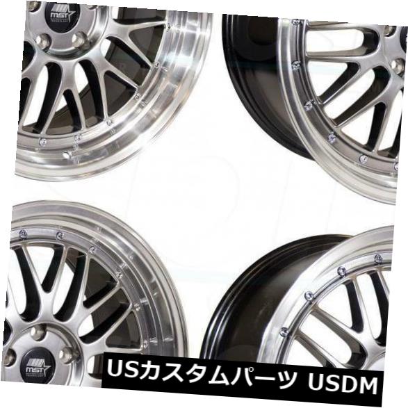海外輸入ホイール 19x8.5 MST LeMan 5x120 35ハイパーブラックホイールリムセット（4） 19x8.5 MST LeMan 5x120 35 Hyper Black Wheels Rims Set(4) 【並行輸入品】