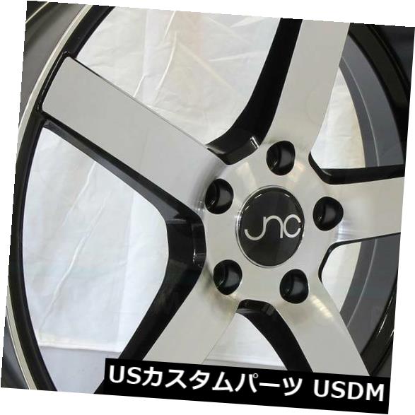 海外輸入ホイール 20x8.5 JNC 026 JNC026 5x114.3 40ブラックマシンフェイスホイールNew set（4） 20x8.5 JNC 026 JNC026 5x114.3 40 Black Machine Face Wheel New set(4) 【並行輸入品】
