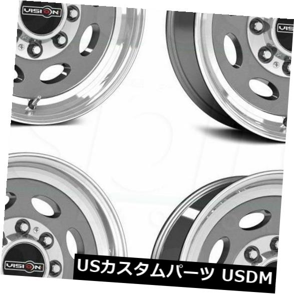 海外輸入ホイール 19.5x7.5 Vision HD 81 Hauler Single 8x180 25 Gunmetal Wheels New Set（4） 19.5x7.5 Vision HD 81 Hauler Single 8x180 25 Gunmetal Wheels New Set(4) 【並行輸入品】｜カスタムパーツ WORLD倉庫