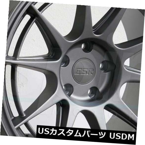 海外輸入ホイール 18x8.5 / 18x10.5 ESR SR13 5x112 30/15グレーホイールリムセット（4） 18x8.5/18x10.5 ESR SR13 5x112 30/15 Grey Wheels Rims Set(4) 【並行輸入品】