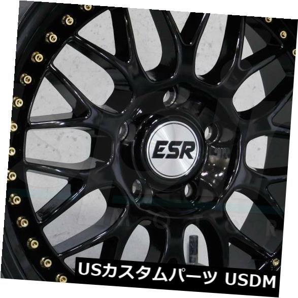 海外輸入ホイール 19x8.5 ESR SR01 SR1 5x120 30グロスブラックホイールリムセット（4） 19x8.5 ESR SR01 SR1 5x120 30 Gloss Black Wheels Rims Set(4) 【並行輸入品】