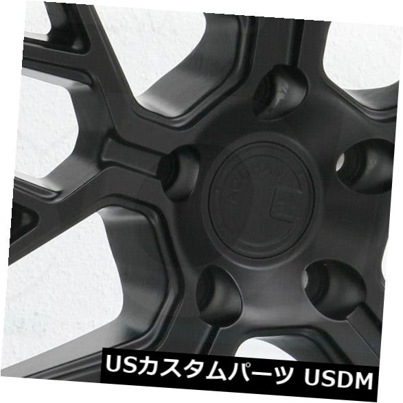 海外輸入ホイール 20x10.5 Aodhan LS009 LS9 5x112 35マットブラックホイールリムセット（4） 20x10.5 Aodhan LS009 LS9 5x112 35 Matte Black Wheels Rims Set(4) 【並行輸入品】
