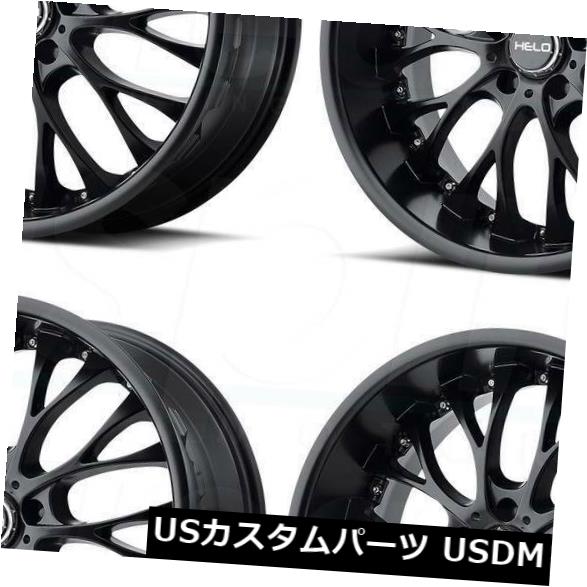 海外輸入ホイール 20x8.5 Helo HE890 5x114.3 / 5x4.5 35サテンブラックホイールリムセット（4） 20x8.5 Helo HE890 5x114.3/5x4.5 35 Satin Black Wheels Rims Set(4) 【並行輸入品】