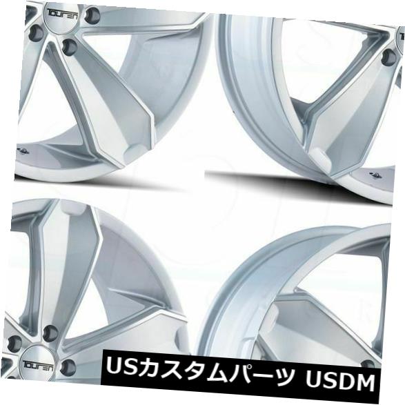 海外輸入ホイール 20x10 Touren TR71 5x120 40グロスシルバー加工ホイールリムセット(4) 20x10 Touren TR71 5x120 40 Gloss Silver Machined Wheels Rims Set(4) 【並行輸入品】
