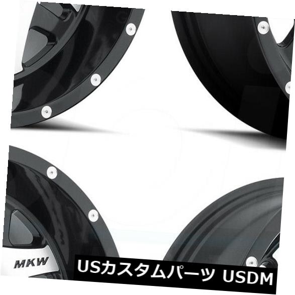 海外輸入ホイール 20x9 MKW M91 8x170 10グロスブラックマシンフェイスホイールリムセット（4） 20x9 MKW M91 8x170 10 Gloss Black Machine Face Wheels Rims Set(4) 【並行輸入品】 229,680円