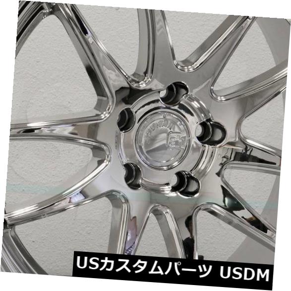 海外輸入ホイール 18x9.5 Aodhan DS02 DS2 5x114.3 22真空クロムホイールリムセット(4) 18x9.5 Aodhan DS02 DS2 5x114.3 22 Vacuum Chrome Wheels Rims Set(4) 【並行輸入品】