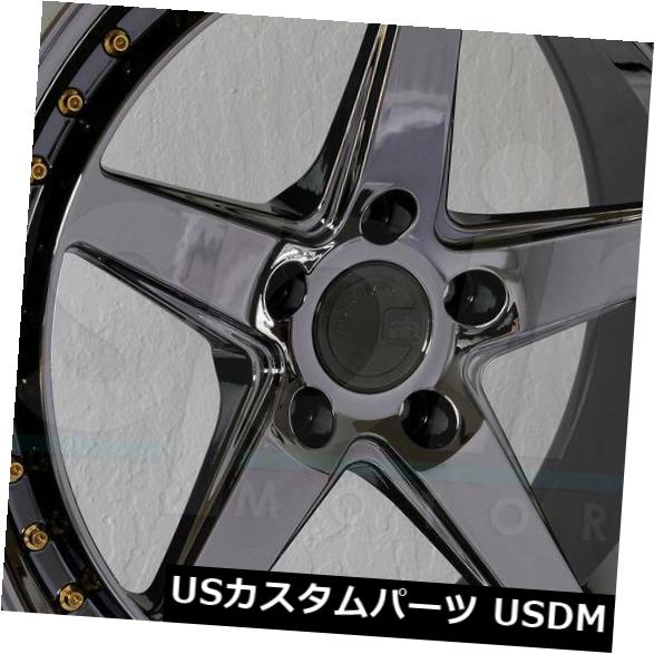 海外輸入ホイール 18x8.5 Aodhan DS05 DS5 5x100 35ブラックバキュームホイールリムセット（4） 18x8.5 Aodhan DS05 DS5 5x100 35 Black Vacuum Wheels Rims Set(4) 【並行輸入品】