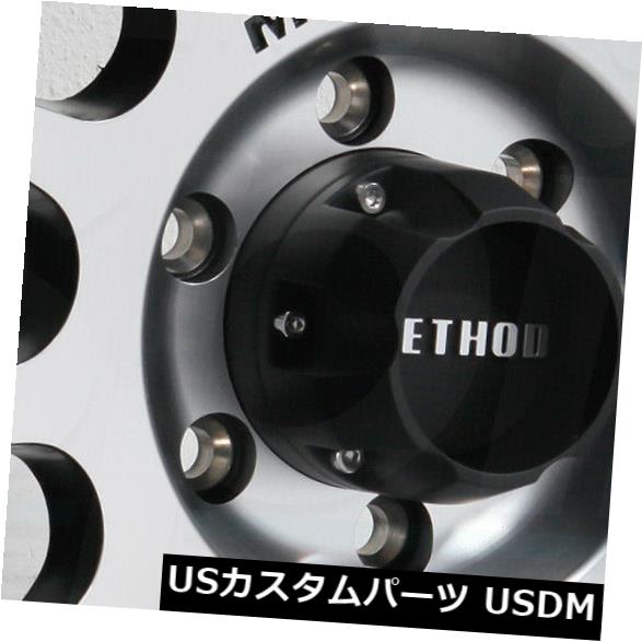 海外輸入ホイール 16x8メソッドMR305 NV 5x4.5 0シルバー加工ブラックリングホイールリムセット(4) 16x8 Method MR305 NV 5x4.5 0 Silver Machined Black Ring Wheels Rims Set(4) 【並行輸入品】