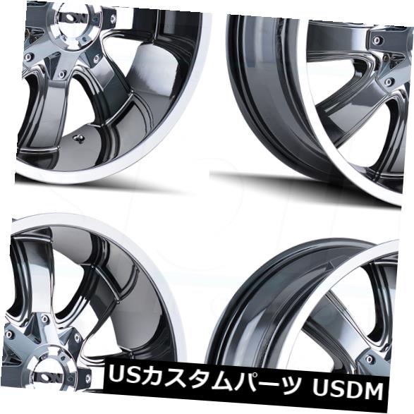 海外輸入ホイール 18x9イオン189 5x114.3 / 5x5 -12 PVDホイールリムセット（4） 18x9 Ion 189 5x114.3/5x5 -12 PVD Wheels Rims Set(4) 【並行輸入品】