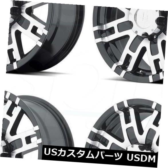 海外輸入ホイール 20x9 Helo HE835 5x5.5 / 5x139.7 18グロスブラックマシンホイールリムセット（4） 20x9 Helo HE835 5x5.5/5x139.7 18 Gloss Black Machine Wheels Rims Set(4) 【並行輸入品】