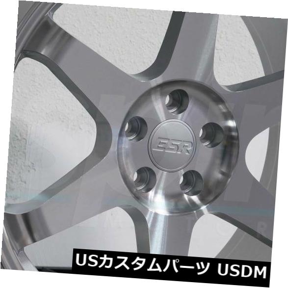 海外輸入ホイール 18x8.5 / 18x9.5 ESR SR07 SR7 5x112 30/35機械加工シルバーホイールリムセット（4） 18x8.5/18x9.5 ESR SR07 SR7 5x112 30/35 Machined Silver Wheels Rims Set(4) 【並行輸入品】