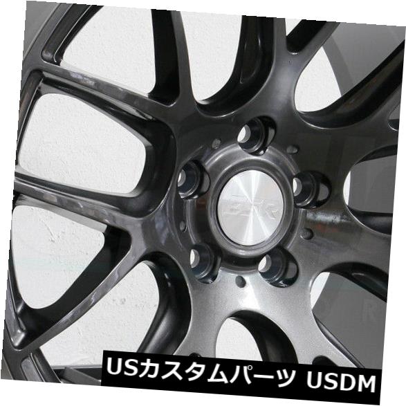 海外輸入ホイール 18x8.5 / 18x9.5 ESR SR12 5x112 35/22ガンメタルホイールリムセット(4) 18x8.5/18x9.5 ESR SR12 5x112 35/22 Gun Metal Wheels Rims Set(4) 【並行輸入品】