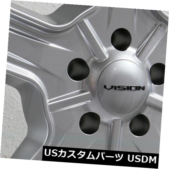 海外輸入ホイール 20x8.5 Vision 147 Daytona 5x115 10ハイパーシルバーホイールリムセット（4） 20x8.5 Vision 147 Daytona 5x115 10 Hyper Silver Wheels Rims Set(4) 【並行輸入品】｜カスタムパーツ WORLD倉庫