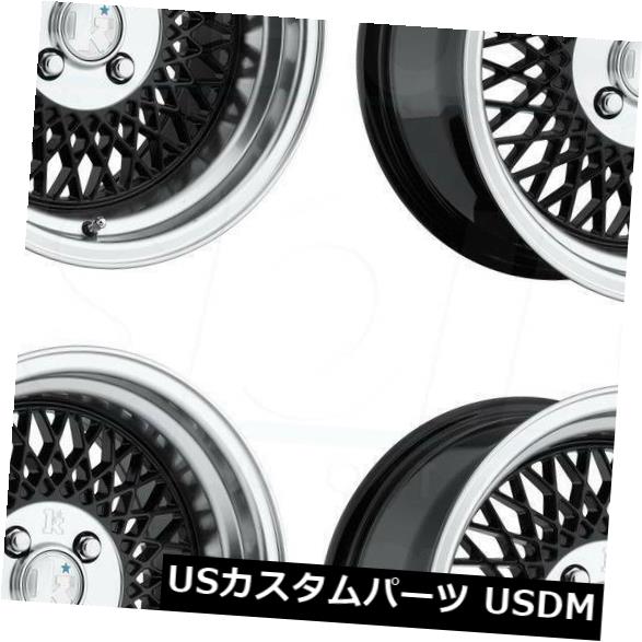 海外輸入ホイール 16x9クラッチSL1 5x100 20ブラックホイールリムセット（4） 16x9 Klutch SL1 5x100 20 Black Wheel Rim set(4) 【並行輸入品】