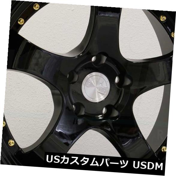 海外輸入ホイール 19x9.5 Aodhan AH03 AH3 5x120 12ブラックホイールリムセット（4） 19x9.5 Aodhan AH03 AH3 5x120 12 Black Wheels Rims Set(4) 【並行輸入品】