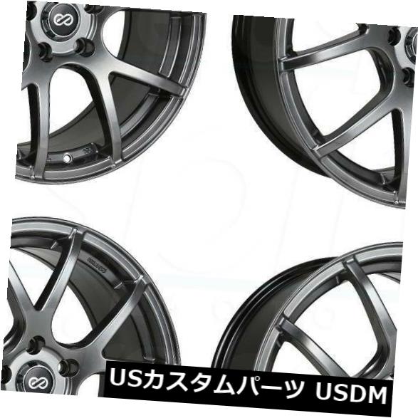 海外輸入ホイール 18x8 Enkei M52 5x114.3 40ハイパーブラックホイールリムセット（4） 18x8 Enkei M52 5x114.3 40 Hyper Black Wheels Rims Set(4) 【並行輸入品】