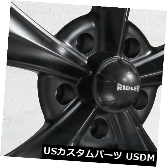 海外輸入ホイール 20x8.5 / 20x10 Ridler 695 5x5 / 5x127 0/0マットブラック機械加工リップホイールRiセット（4） 20x8.5/20x10 Ridler 695 5x5/5x127 0/0 Matte Black Machined Lip Wheels Ri Set(4) 【並行輸入品】