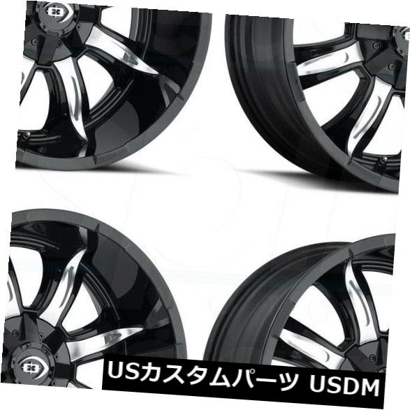 海外輸入ホイール 20x10 Vision 423 Manic 5x5.5 / 5x139.7 -25ブラックマシニングホイールリムセット（4） 20x10 Vision 423 Manic 5x5.5/5x139.7 -25 Black Machined Wheels Rims Set(4) 【並行輸入品】｜カスタムパーツ WORLD倉庫