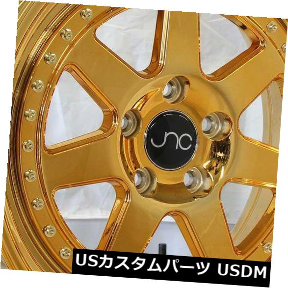 海外輸入ホイール 18x9.5 JNC 048 JNC048 5x114.3 25プラチナゴールドホイールリムセット（4） 18x9.5 JNC 048 JNC048 5x114.3 25 Platinum Gold Wheel Rims set(4) 【並行輸入品】｜カスタムパーツ WORLD倉庫