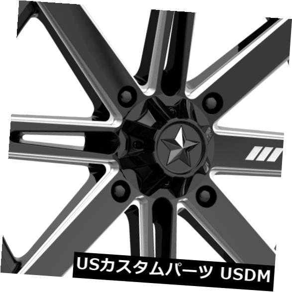 海外輸入ホイール 18x7 MSAオフロードM41ボクサー4x156 10グロスブラックミルドホイールリムセット（4） 18x7 MSA Off-Road M41 Boxer 4x156 10 Gloss Black Milled Wheels Rims Set(4) 【並行輸入品】｜カスタムパーツ WORLD倉庫