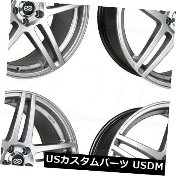 海外輸入ホイール 18x8 Enkei RSF5 5x114.3 40ハイパーシルバーホイールリムセット（4） 18x8 Enkei RSF5 5x114.3 40 Hyper Silver Wheels Rims Set(4) 【並行輸入品】｜カスタムパーツ WORLD倉庫
