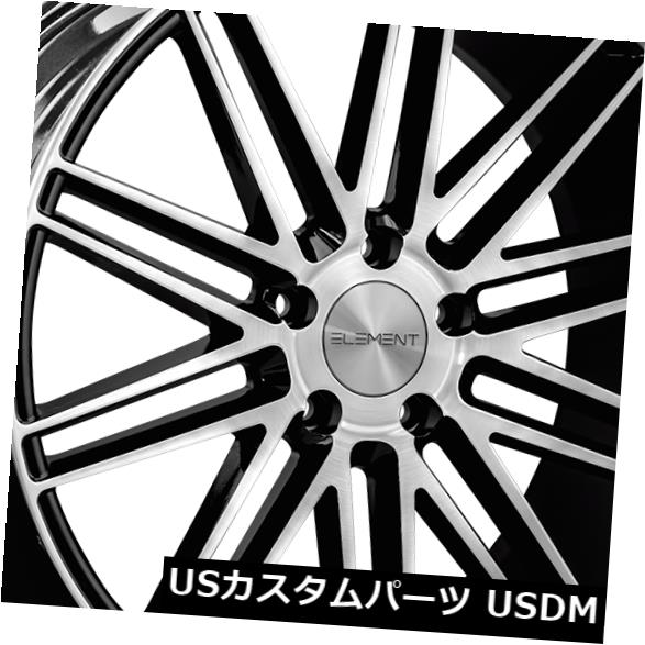 海外輸入ホイール 20x9 / 20x10.5エレメントEL010 5x114.3 35/42ブラックマシンフェイスホイールリムセット（4） 20x9/20x10.5 Element EL010 5x114.3 35/42 Black Machine Face Wheels Rims Set(4) 【並行輸入品】｜カスタムパーツ WORLD倉庫