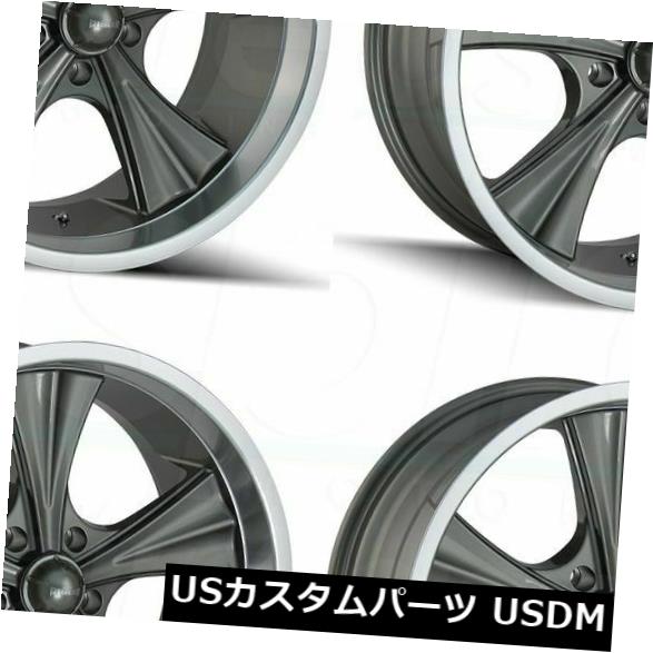 海外輸入ホイール 20x8.5ライダー651 5x114.3 0ガンメタルホイールリムセット（4） 20x8.5 Ridler 651 5x114.3 0 Gunmetal Wheels Rims Set(4) 【並行輸入品】｜カスタムパーツ WORLD倉庫