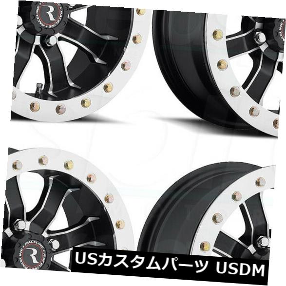 海外輸入ホイール 14x10 Raceline A71 Mamba Beadlock 4x110 0ブラックホイールリムセット（4） 14x10 Raceline A71 Mamba Beadlock 4x110 0 Black Wheels Rims Set(4) 【並行輸入品】｜カスタムパーツ WORLD倉庫