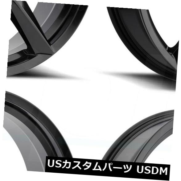 海外輸入ホイール 20x8.5 MKW M120 5x114.3 35フルサテンブラックホイールリムセット（4） 20x8.5 MKW M120 5x114.3 35 Full Satin Black Wheels Rims Set(4) 【並行輸入品】