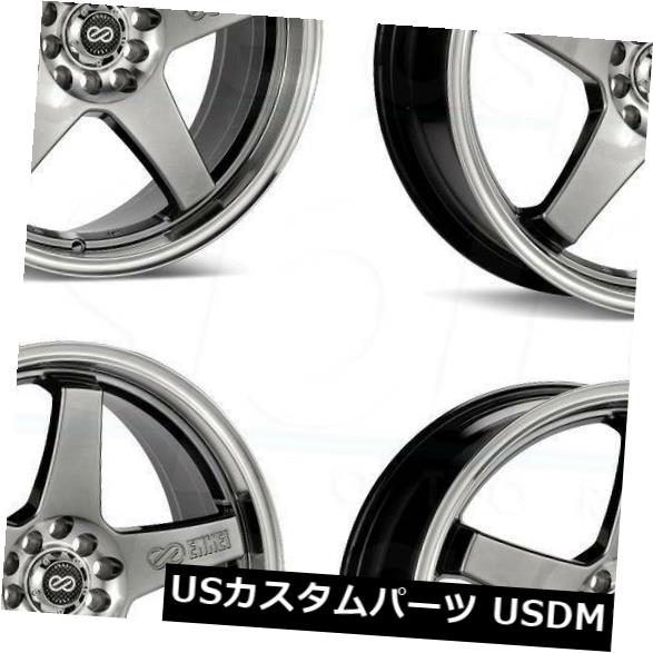 海外輸入ホイール 18x7.5 Enkei Ev5 5x100 / 114.3 38ハイパーブラックホイールリムセット（4） 18x7.5 Enkei Ev5 5x100/114.3 38 Hyper Black Wheels Rims Set(4) 【並行輸入品】 224,125円