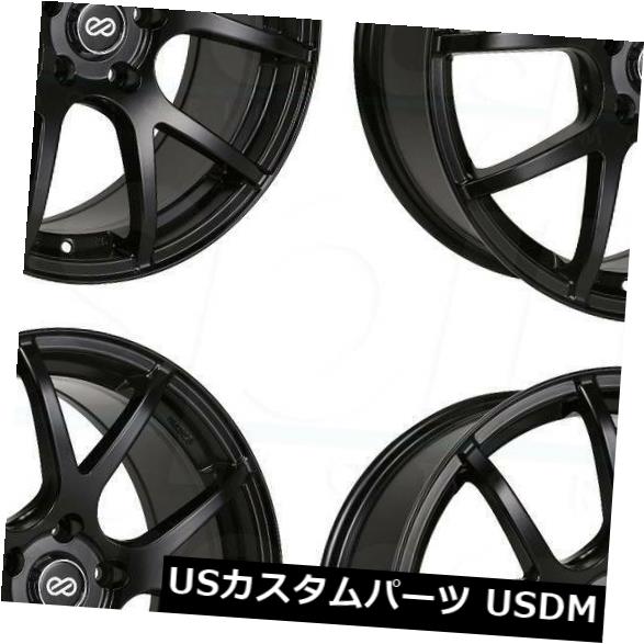 海外輸入ホイール 18x8 Enkei M52 5x120 42ブラックペイントホイールリムセット（4） 18x8 Enkei M52 5x120 42 Black Paint Wheels Rims Set(4) 【並行輸入品】