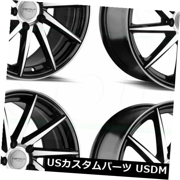 海外輸入ホイール 19x9 / 19x10対VS267 5x120 35/35ブラックマシンフェイスホイールリムセット（4） 19x9/19x10 Versus VS267 5x120 35/35 Black Machine Face Wheels Rims Set(4) 【並行輸入品】 223,300円