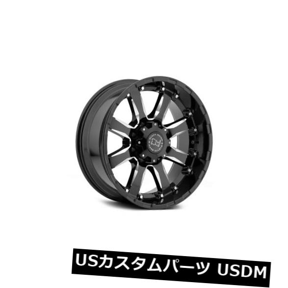 海外輸入ホイール 17x9ブラックRhino Sierra 6x120 12ブラックホイールリムセット（4） 17x9 Black Rhino Sierra 6x120 12 Black Wheels Rims Set(4) 【並行輸入品】
