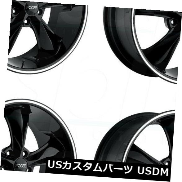 海外輸入ホイール 17x8 Foose Legend F104 5x114.3 1グロスブラックホイールリムセット（4） 17x8 Foose Legend F104 5x114.3 1 Gloss Black Wheels Rims Set(4) 【並行輸入品】