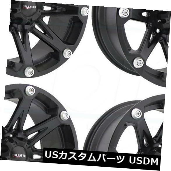 海外輸入ホイール 20x9 Ballistic 814 Jester 5x150 12フラットブラックホイールリムセット（4） 20x9 Ballistic 814 Jester 5x150 12 Flat Black Wheels Rims Set(4) 【並行輸入品】