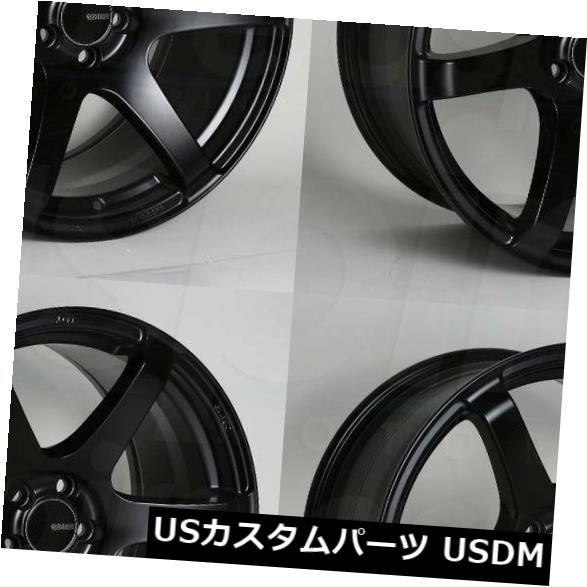海外輸入ホイール 17x9 Enkei T6S 5x114.3 45ブラックペイントホイールリムセット（4） 17x9 Enkei T6S 5x114.3 45 Black Paint Wheels Rims Set(4) 【並行輸入品】