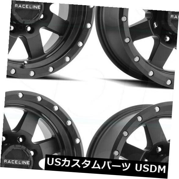 海外輸入ホイール 17x9 Raceline 935B Defender 8x6.5 / 8x165.1 0ブラックホイールリムセット（4） 17x9 Raceline 935B Defender 8x6.5/8x165.1 0 Black Wheels Rims Set(4) 【並行輸入品】