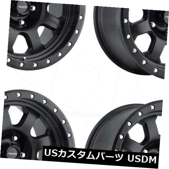 海外輸入ホイール 17x9 Raceline 929B Street 8x6.5 / 8x165.1 -12ブラックホイールリムセット(4) 17x9 Raceline 929B Street 8x6.5/8x165.1 -12 Black Wheels Rims Set(4) 【並行輸入品】|カスタムパーツ WORLD倉庫