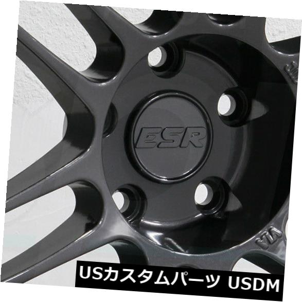 海外輸入ホイール 18x9.5 / 18x10.5 ESR SR11 5x114.3 35/15ガンメタルホイールリムセット（4） 18x9.5/18x10.5 ESR SR11 5x114.3 35/15 Gun Metal Wheels Rims Set(4) 【並行輸入品】