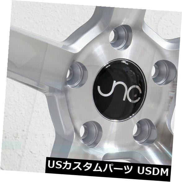 海外輸入ホイール 19x9.5 JNC 026 JNC026 5x114.3 40シルバーマシンフェイスホイールリムセット（4） 19x9.5 JNC 026 JNC026 5x114.3 40 Silver Machine Face Wheel Rims set(4) 【並行輸入品】